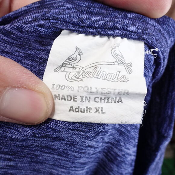 ST LOUIS CARDINALS STL BLUE POLYESTER ACTIVE SGA STADIUM GIVEAWAY T-SHIRT SZ XL - Picture 6 of 6